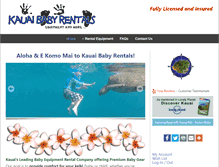 Tablet Screenshot of kauaibabyrentals.com